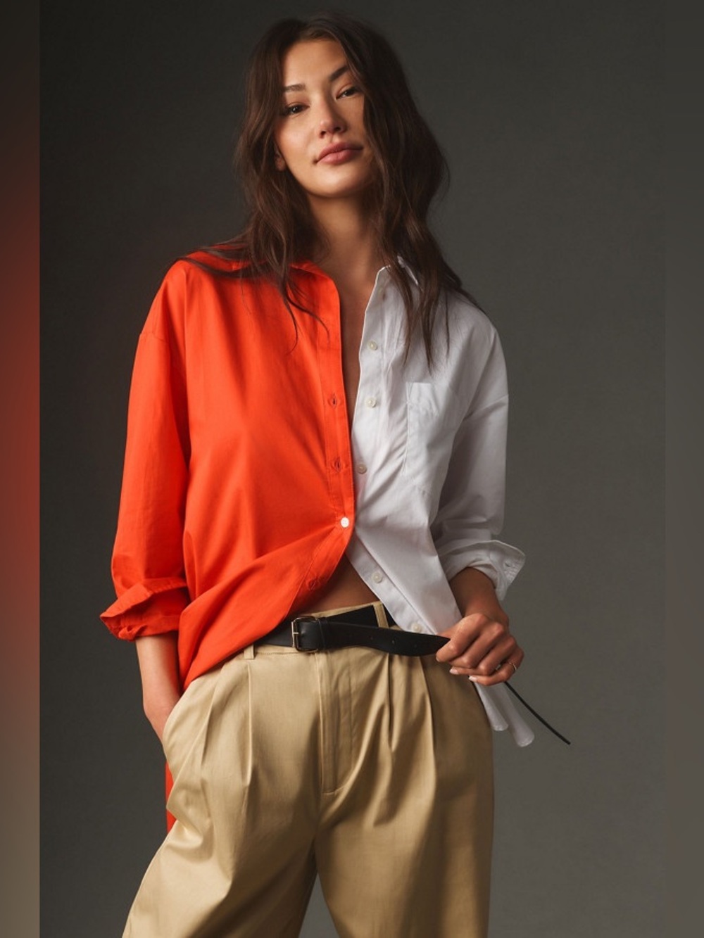 Maeve The Bennet Buttondown Shirt: Colorblock Edition